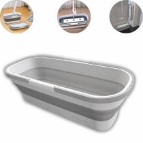 Balde Dobrável Retrátil com Rodinhas 55x25cm Leve, Portátil e Ideal para Viagens, Camping e Uso Doméstico