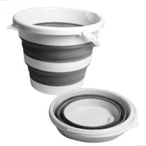 Balde Dobrável Retrátil Compacto Multiuso Silicone 10l Resistente Original Balde Dobrável Retrátil Compacto Multiuso Silicone 10l Resistente Original