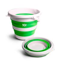 Balde Dobrável Retrátil Flexível 10 L Silicone Com Alça TOP Balde Dobrável Retrátil Flexível 10 L Silicone Com Alça TOP