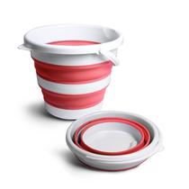 Balde Dobrável Retrátil Flexível 5 L Silicone Com Alça TOP