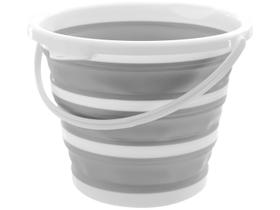 Balde Dobrável Retrátil Flexível Silicone Alça 10 Litros