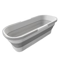 Balde Dobrável Retrátil Retangular com Rodinhas Plástico e Silicone 55x25cm Top Rio Comercial Balde Dobrável Retrátil Retangular com Rodinhas Plástico e Silicone 55x25cm Top Rio Comercial