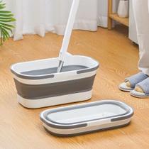 Balde Dobrável Silicone 15 Litros Multiuso para Mop Limpeza