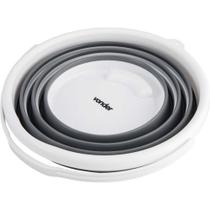 Balde Dobrável Vonder 10 Litros Cinza E Branco Ø315 Mm X 255 Mm Balde Dobrável Vonder 10 Litros Cinza E Branco Ø315 Mm X 255 Mm