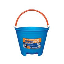 Balde emborrachado superflex azul inquebrável 12l