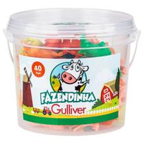 Balde Fazendinha com 40 Figuras Coloridas Gulliver - 1012 Balde Fazendinha com 40 Figuras Coloridas Gulliver - 1012