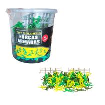 Balde Forças Armadas Soldados e Cercados Brasileiros 60 Peças Gulliver - 0603