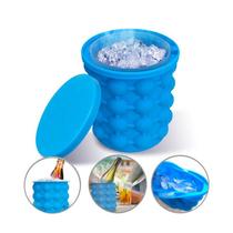 Balde Forma de Gelo Cerveja Baldinho Presente Silicone Fazer Ice Magic Maçã Espumante Mini Pequeno Bebidas Copo 40 Cubos