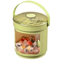 Balde Forma de Gelo Recipiente Reservatorio Pegador Tampa Alça Dispenser Casa Festa Evento Reuniao