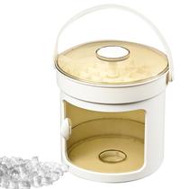 Balde Forma de Gelo Recipiente Reservatorio Pegador Tampa Alça Dispenser Casa Festa Evento Reuniao Entretenimento