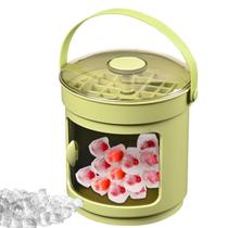 Balde Forma de Gelo Recipiente Reservatorio Pegador Tampa Alça Dispenser Casa Festa Evento Reuniao