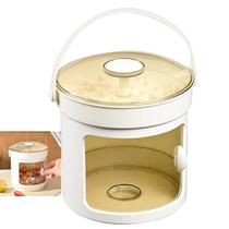 Balde Forma de Gelo Reservatorio Pegador Tampa Alça Recipiente Dispenser Armazenamento Casa Festa Evento