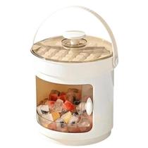 Balde Forma de Gelo Reservatorio Recipiente Pegador Alça Tampa Dispenser Evento Casa Festa Reuniao