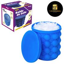 Balde Forma de Gelo Silicone com Tampa Balde Forma de Gelo Silicone com Tampa