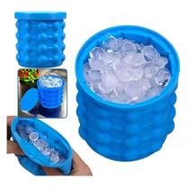 Balde Forma Gelo Rapido Silicone Tampa Térmico Drink