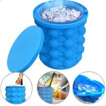 Balde Forma Gelo Silicone Ice Magic 120 Cubos Prático