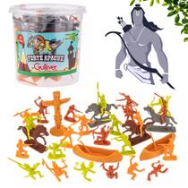 Balde Forte Apache Acampamento Índios 24 Peças Gulliver Balde Forte Apache Acampamento Índios 24 Peças Gulliver