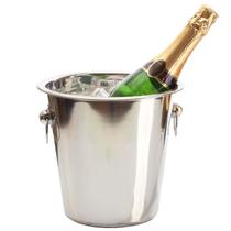 Balde Gelo Aço Inox 4,5L para Champagne Garrafas Bebidas Geladas