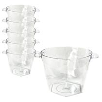 Balde Gelo Acrílico Cerveja Champanhe Bebida 4250ml Kit 6pçs Balde Gelo Acrílico Cerveja Champanhe Bebida 4250ml Kit 6pçs