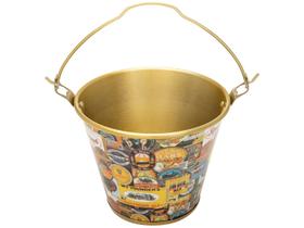 Balde Gelo Cerveja Bebidas Mix Rótulos 6 L Original Alumínio