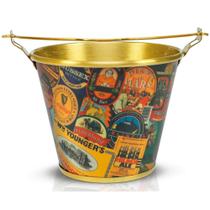 Balde Gelo Cerveja Bebidas Mix Rótulos 6 L Original Alumínio