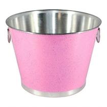 Balde Gelo E Cerveja Alumínio Profissional Rosa 9L Rosa