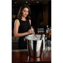 Balde Gelo Inox C/ Pegador Para Drinks Whisky - Elegância Balde Gelo Inox C/ Pegador Para Drinks Whisky - Elegância