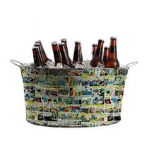 Balde Gelo Oval Metal Quadrinhos Batman DC Comics Colorido Balde Gelo Oval Metal Quadrinhos Batman DC Comics Colorido