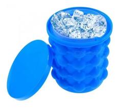 Balde Gelo Silicone Ice Genie Faz 40 Cubos Azul