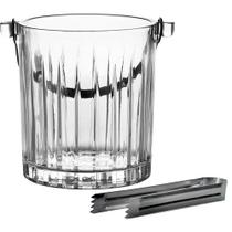 Balde gelo Soho cristal c/ pinça 1L -L Hermitage