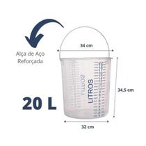 Balde graduado 20 litros Alça Reforçada Balde graduado 20 litros Alça Reforçada
