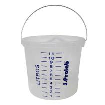 Balde Graduado de Polipropileno Transparente 12 L J.Prolab