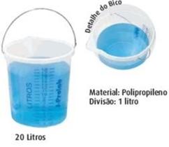 Balde Graduado em PP 20 litros Com bico