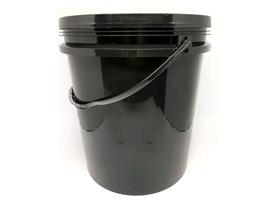 Balde grande 7ltrs preto plástico tampa redonda Balde grande 7ltrs preto plástico tampa redonda