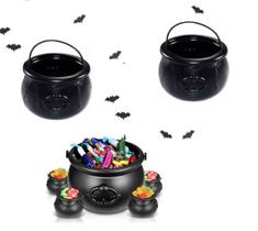 Balde Grande Caldeirão Preto De Halloween P/ Doces- Kit 10un