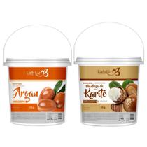 Balde Hidrataçao 2kg Argan + Hidrataçao 2kg Manteiga de Karité Lady Liz