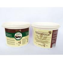 Balde Hidrataçao 2kg Coco + Hidrataçao 2kg Mandioca e Queratina Lady Liz