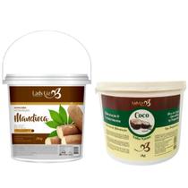 Balde Hidrataçao 2kg Coco + Hidrataçao 2kg Mandioca e Queratina Lady Liz