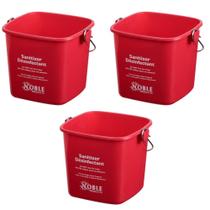 Balde higienizante Noble Products Small Red 3L - Conjunto de 3