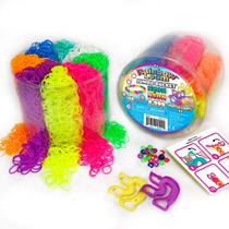 Balde Jumbo Rainbow Loom Neon com 2X Happy Loom (B0327)