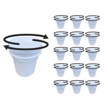 Balde Kit Cineminha 20 Litros E Tampa Rosca - Kit 15 Pçs