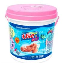Balde Lenços Umedecidos Baby Com 400 Unidades Rosa Balde Lenços Umedecidos Baby Com 400 Unidades Rosa