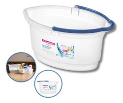 Balde Limpeza Oval 14 Litros Com Alça Transparente Sanremo
