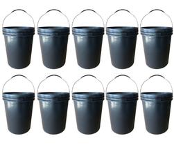 Balde Linha Quimica 20L Tampa Lacre - 10 Pçs