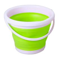 Balde Mágico Dobrável Retrátil 10L De Silicone Reforçado