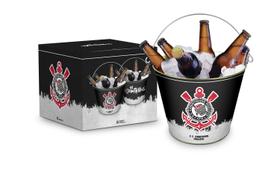 Balde metal decorado times - corinthians