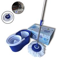 Balde Mop Cesto Giratório 360 Bompack e Refil Microfibra Esfregão