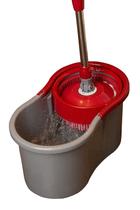 Balde Mop Esfregão Magic Com Roda 12 Litros Giratório Cinza Balde Mop Esfregão Magic Com Roda 12 Litros Giratório Cinza