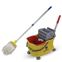Balde Mop Espremedor Doblô e Cabo com Refil Esfregão Bralimpia Balde Mop Espremedor Doblô e Cabo com Refil Esfregão Bralimpia