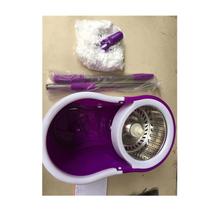 Balde Mop giratorio cesto inox + 2 refis-roxa Balde Mop giratorio cesto inox + 2 refis-roxa